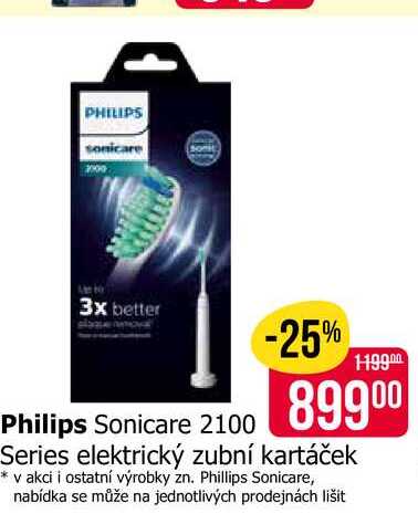 Philips Sonicare 2100 Series elektrický zubní kartáček
