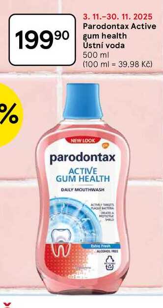Parodontax Active gum health Ústní voda, 500 ml
