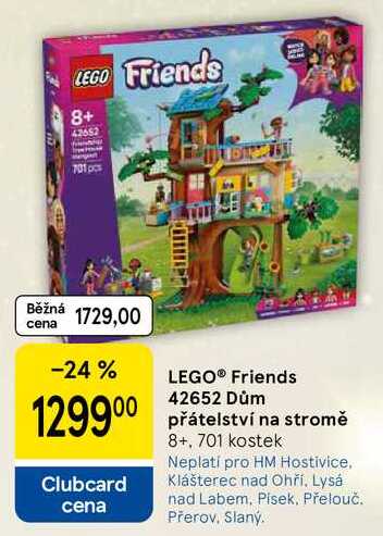 LEGO® Friends 42652 Dům přátelství na stromě 8+, 701 kostek