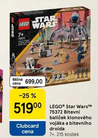 LEGO® Star Wars™ 75372 Bitevní balíček klonového vojáka a bitevního droida 7+, 215 kostek