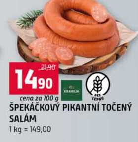 ŠPEKÁČKOVÝ PIKANTNÍ TOČENÝ SALAM 100g