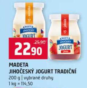 MADETA JIHOČESKÝ JOGURT TRADIČNÍ 200 g vybrané druhy 