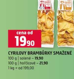 CYRILOVY BRAMBŮRKY SMAŽENÉ 100 g solené