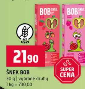 ŠNEK BOB 30 g vybrané druhy