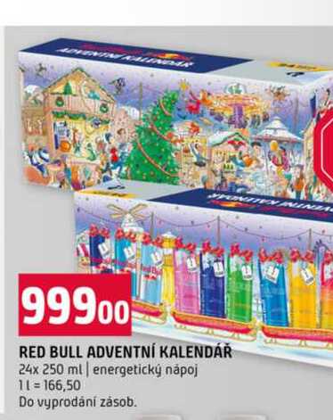 RED BULL ADVENTNÍ KALENDÁŘ 24x 250 ml energetický nápoj