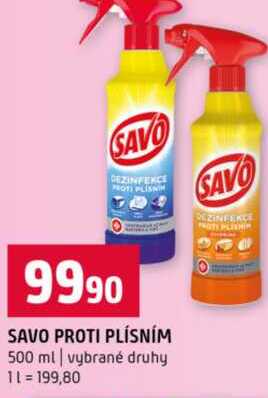 SAVO PROTI PLÍSNÍM 500 ml vybrané druhy 
