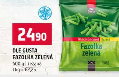 DLE GUSTA FAZOLKA ZELENÁ 400 g