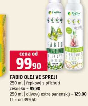 FABIO OLEJ VE SPREJI 250 ml řepkový s příchutí česneku 