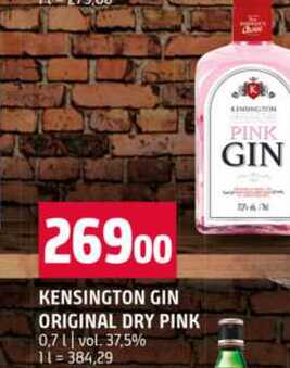 KENSINGTON GIN ORIGINAL DRY PINK 0,7l vol. 37,5% 