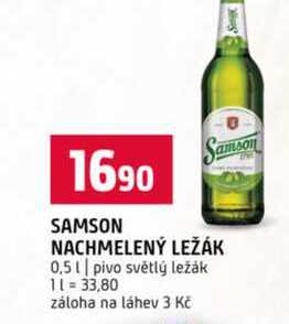 SAMSON NACHMELENÝ LEŽÁK 0,5l pivo světlý ležák