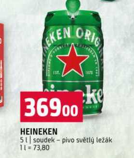 HEINEKEN 5l soudek pivo světlý ležák