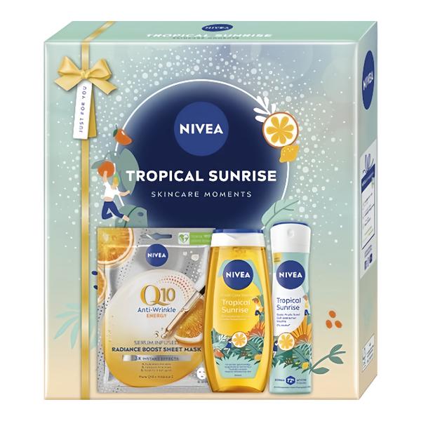 Nivea Box Tropical (sprchový gel + deodorant + maska)