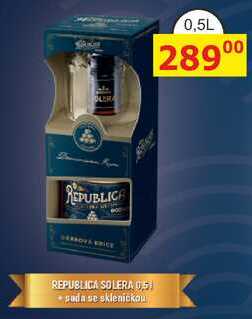 BOŽKOV REPUBLICA SOLERA 0,5l sada se skleničkou  