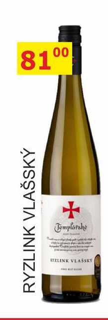 Templářské sklepy 0,75l RYZLINK VLAŠSKÝ