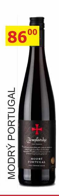Templářské sklepy 0,75l MODRÝ PORTUGAL