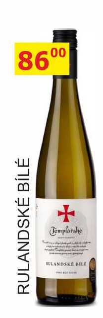 Templářské sklepy 0,75l RULANDSKÉ BÍLÉ