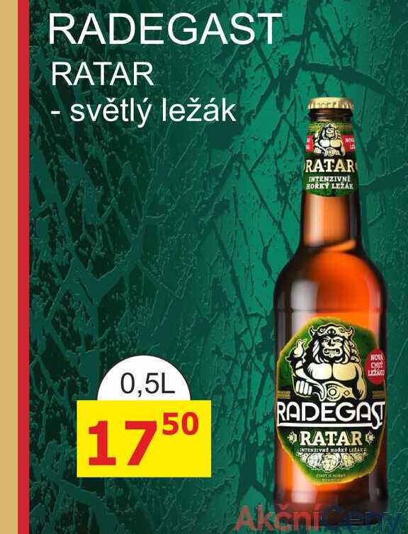 RADEGAST RATAR - světlý ležák 0,5L