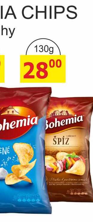 Bohemia Chips 130g, různé druhy