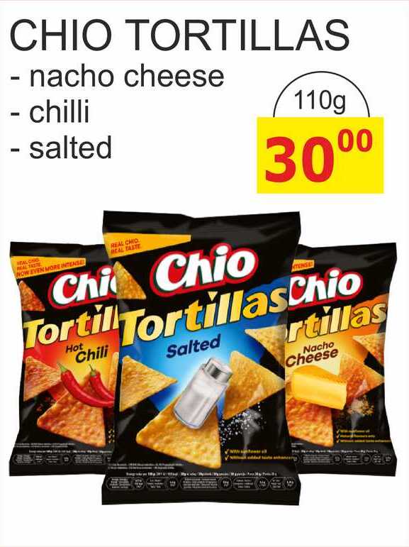 Chio Tortillas Kukuřičný snack 110g, vybrané druhy