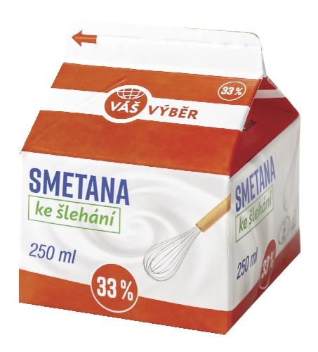 VÁŠ VÝBĚR Čerstvá smetana ke šlehání, 250 ml