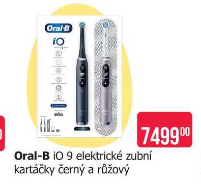 Oral-B iO 9 elektrické zubní kartáčky černý a růžový 