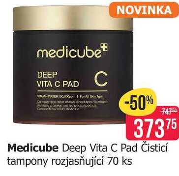 Medicube Deep Vita C Pad Čisticí tampony rozjasňující 70 ks 