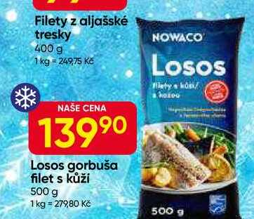 NOWACO Losos gorbuša filet s kůží 500 g 