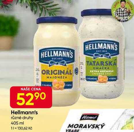 Hellmann's tatarská omáčka, majonéza 405ml