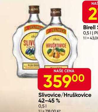 R. JELÍNEK Slivovice bílá 45% 0,5l budík