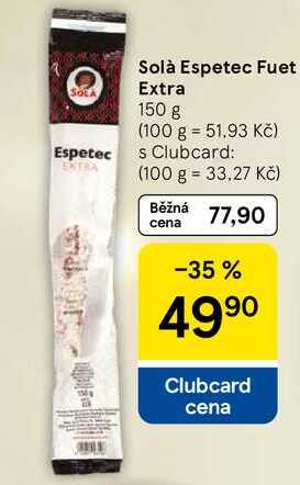 Solà Espetec Fuet Extra, 150 g