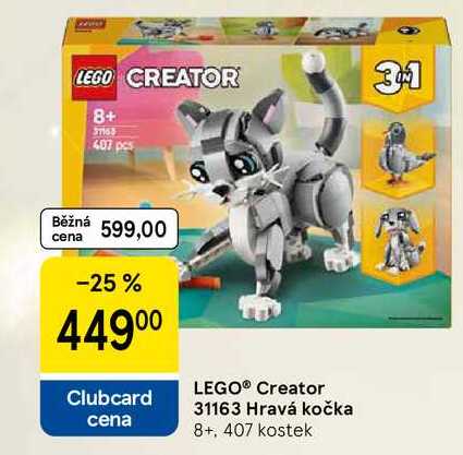 LEGO® Creator 31163 Hravá kočka 8+, 407 kostek