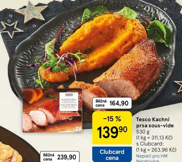 Tesco Kachni prsa sous-vide, 530 g