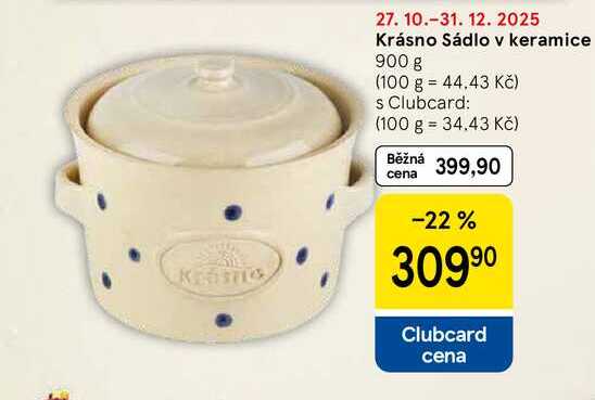 Krásno Sádlo v keramice, 900 g