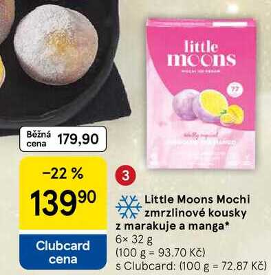 Little Moons Mochi zmrzlinové kousky z marakuje a manga, 6x 32 g  