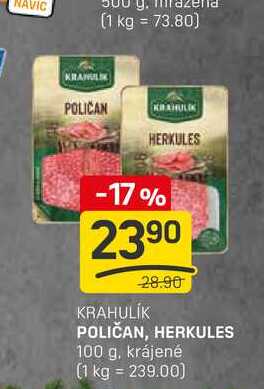 POLIČAN, HERKULES 100 g, krájené