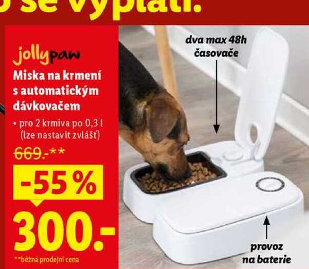 Miska na krmení s automatickým dávkovačem