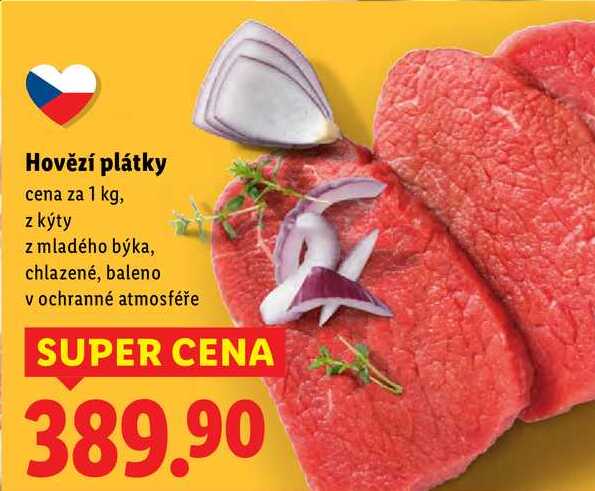 Hovězí plátky, cena za 1 kg