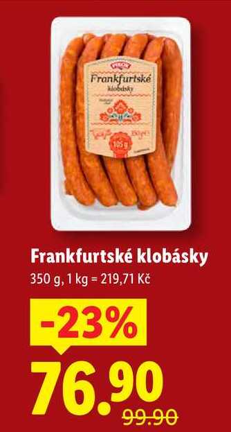 Frankfurtské klobásky, 350 g