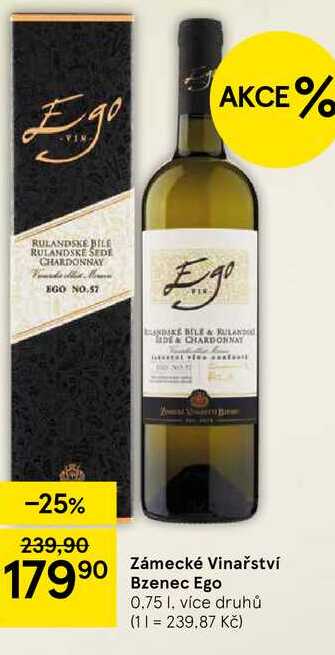Zámecké Vinařství Bzenec Ego, 0.75 l, více druhů