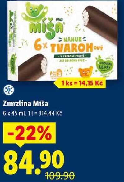 Zmrzlina Míša, 6 x 45 ml
