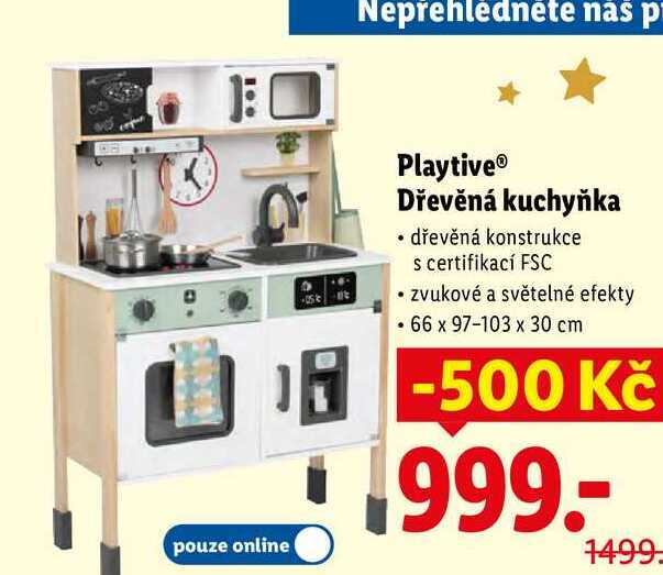 Playtive Dřevěná kuchyňka 