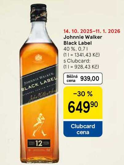 Johnnie Walker Black Label 40%, 0.7 l