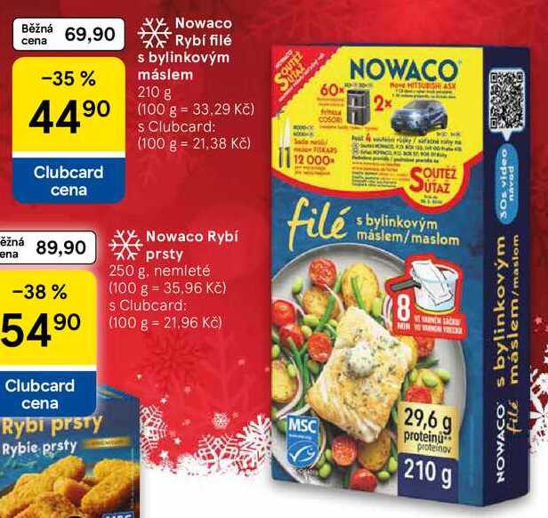 Nowaco Rybí filé s bylinkovým máslem, 210 g