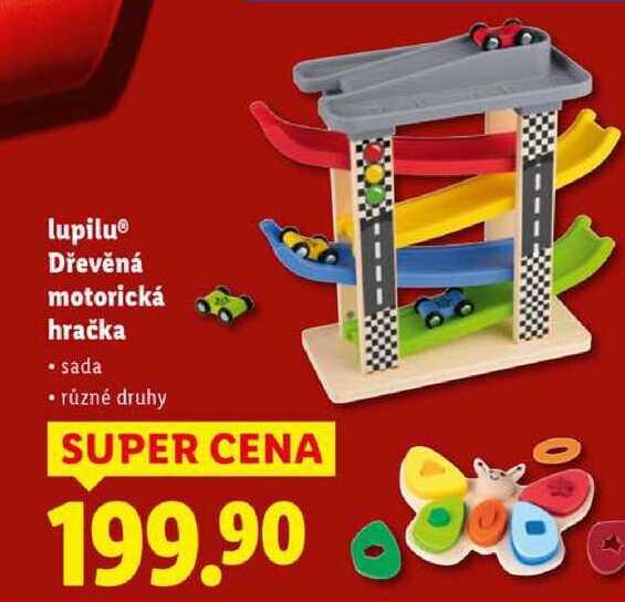 lupilu Dřevěná motorická hračka
