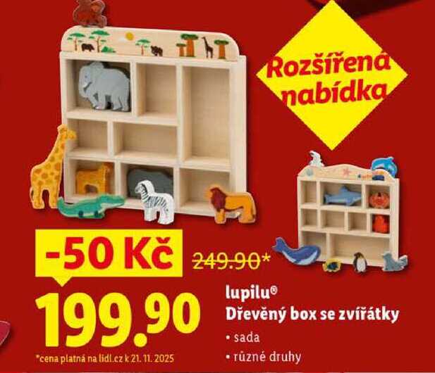 lupilu Dřevěný box se zvířátky
