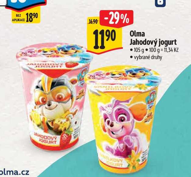   Olma Jahodový jogurt 105 g  
