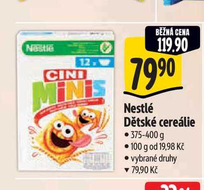  Nestlé Dětské cereálie 375-400 g  