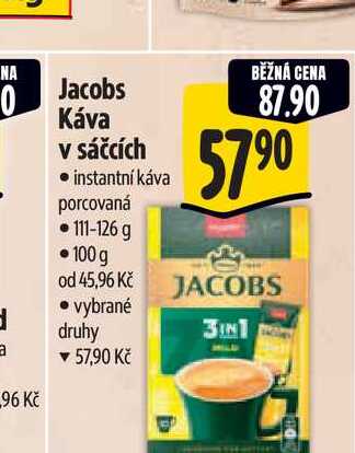   Jacobs Káva v sáčcích  instantní káva porcovaná  111-126 g  