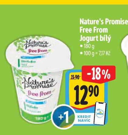   Nature's Promise Free From Jogurt bílý 180 g 