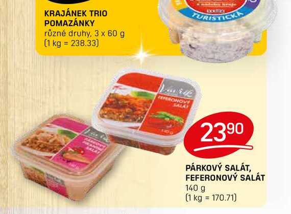 PÁRKOVÝ SALÁT, FEFERONOVÝ SALÁT 140 g 
